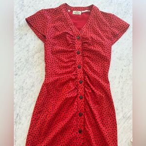 Valentino Red Dress with Black Dots